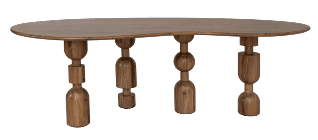 Organic wooden dining table