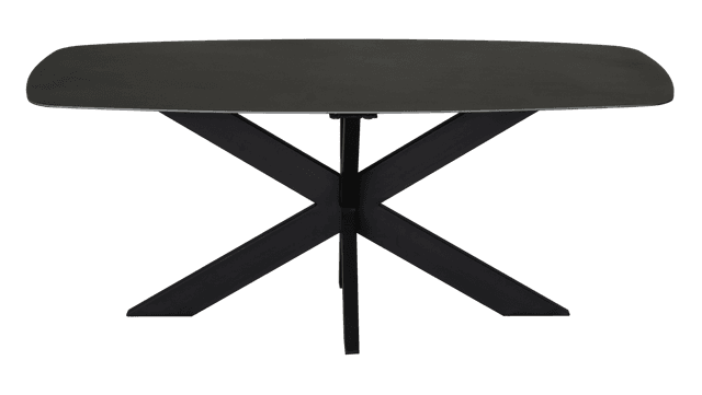 Iron coffee table with spider leg