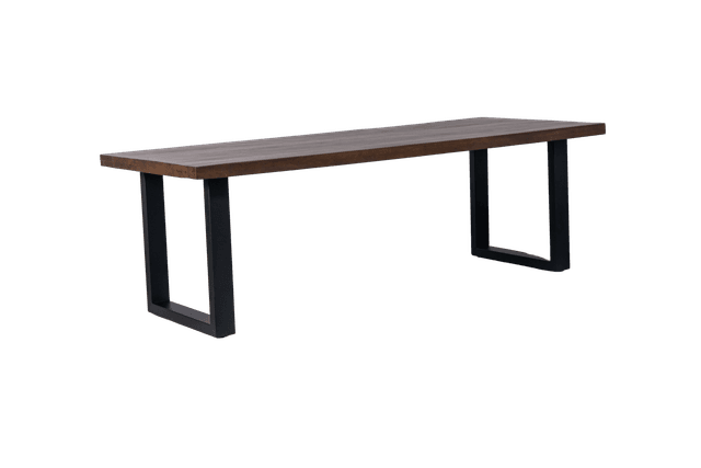 Straight edge flip dining table with metal U-leg (Tube 10x5)
