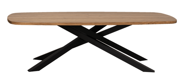 Danish dining table with iron swiss spider leg